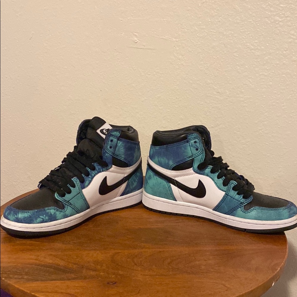 Nike Air Jordan High Tops - Black and Teal